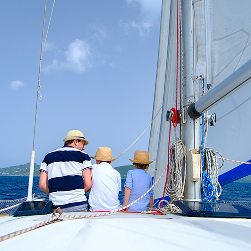 Bootsausflug mit der Familie ...