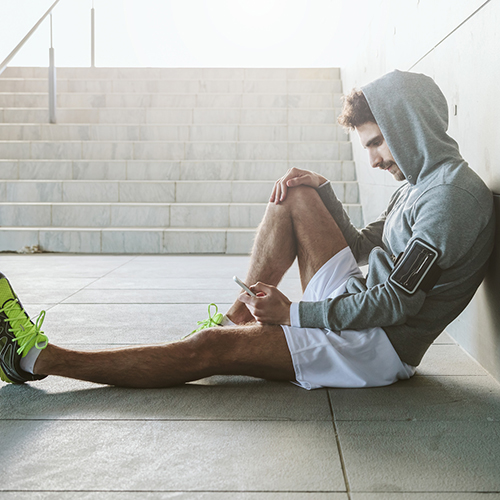 Joggen mit elektronischen Hil...